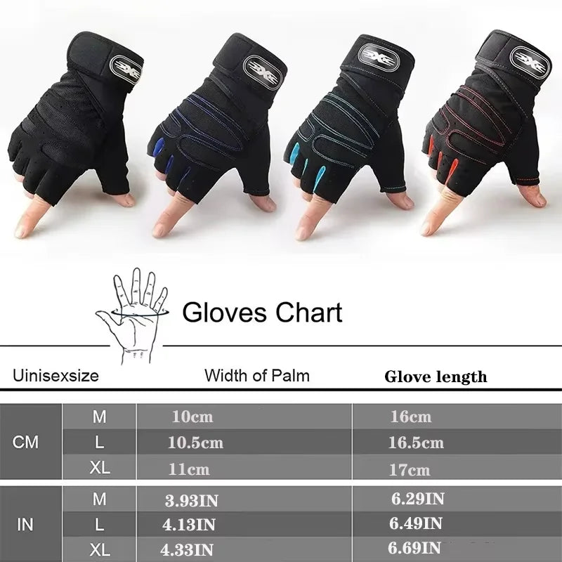 Gym Gloves for Men Women Fitness Weight Lifting Wristband Gloves Body Building Training Sports Exercise Cycling Glove Shockproof - Nextwave Zone