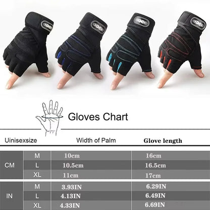 Gym Gloves for Men Women Fitness Weight Lifting Wristband Gloves Body Building Training Sports Exercise Cycling Glove Shockproof - Nextwave Zone