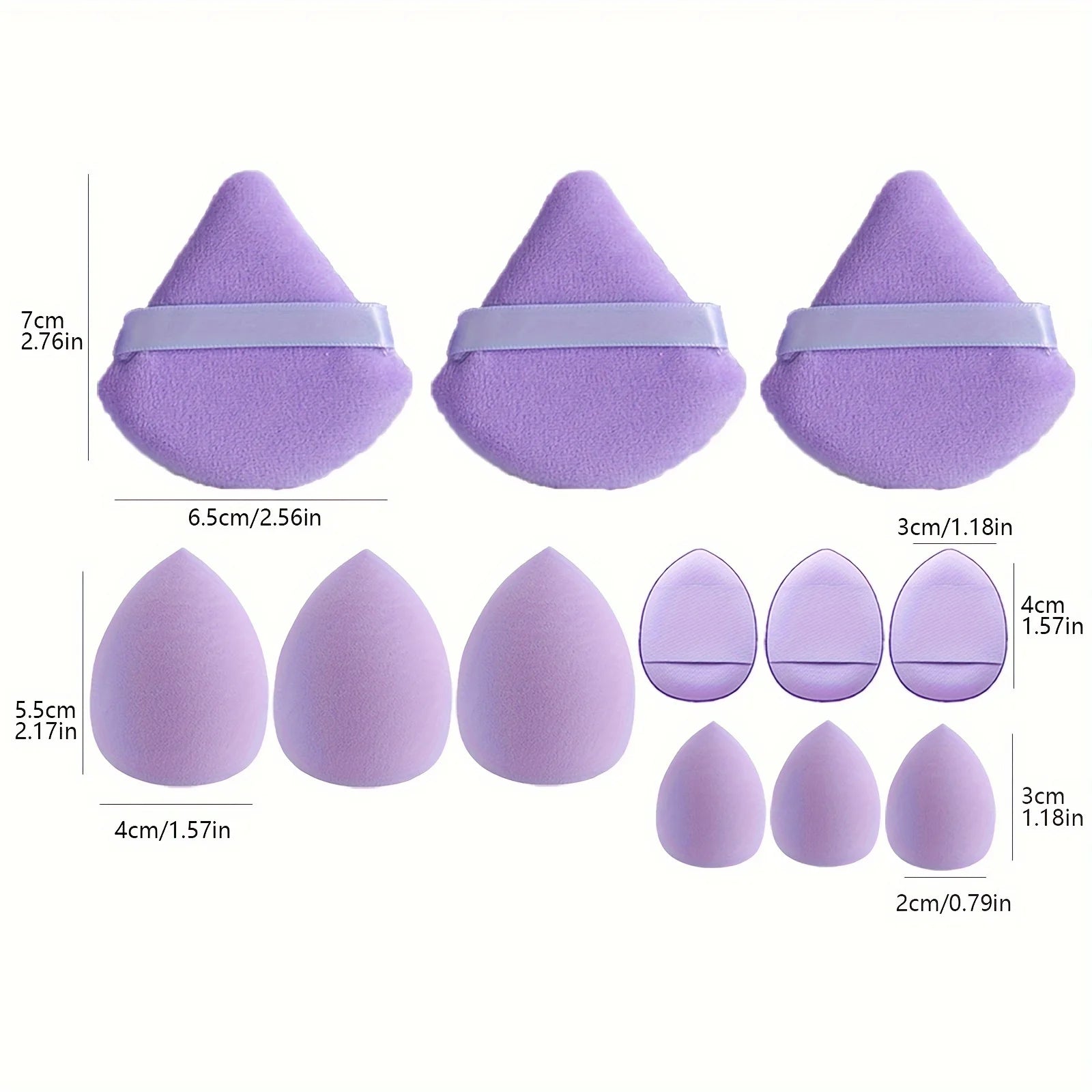 12Pcs Professional Makeup Sponge Set - Soft, Gentle, Multi-Purpose Tools for Perfect Foundation, Powder and Blush Application - Nextwave Zone