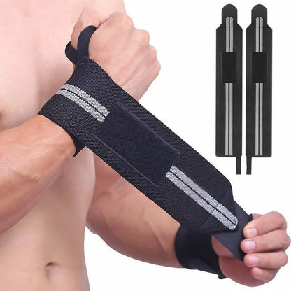 1 pair of bandage wrapped wristbands for professional use in weightlifting and gym training - Nextwave Zone