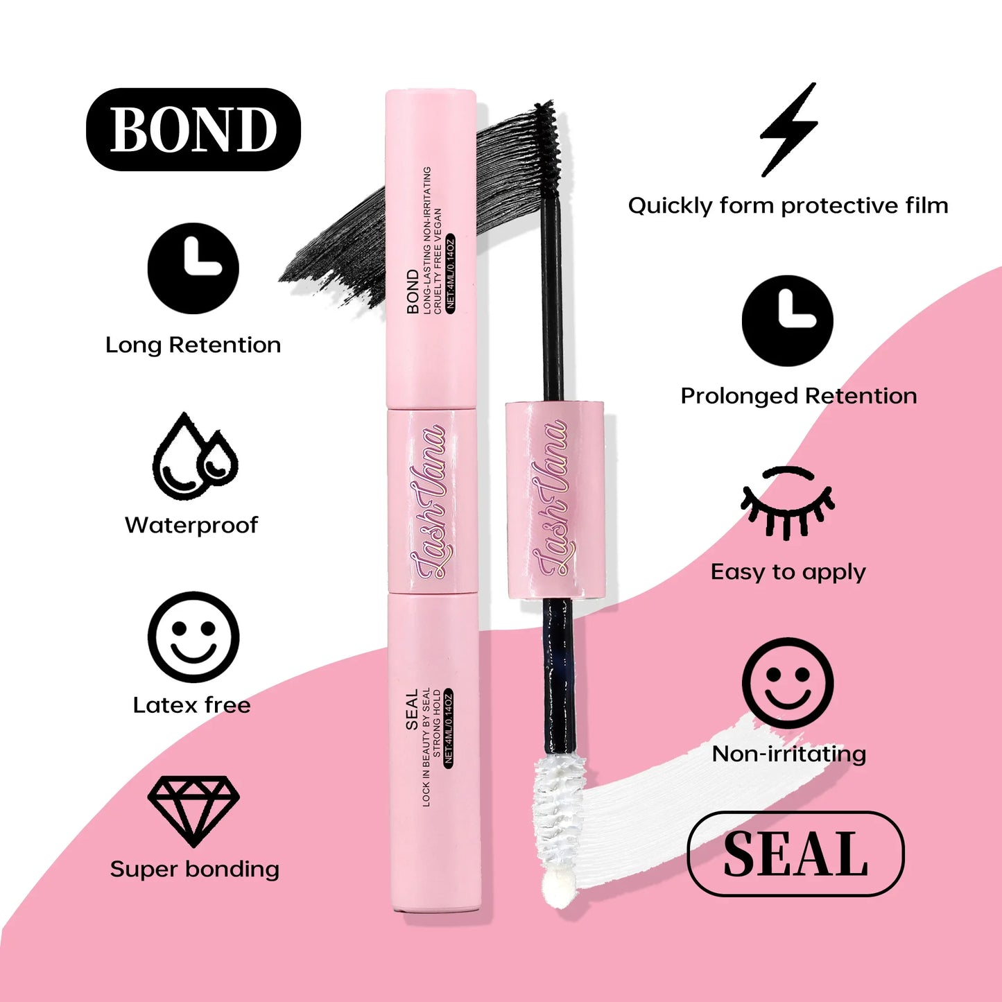 DIY Lashes Extension Kit Eyelashes 200 PCS Clusters Lash Bond and Seal Makeup Tools for Gluing Lashes Gluing Glue Accessories - Nextwave Zone