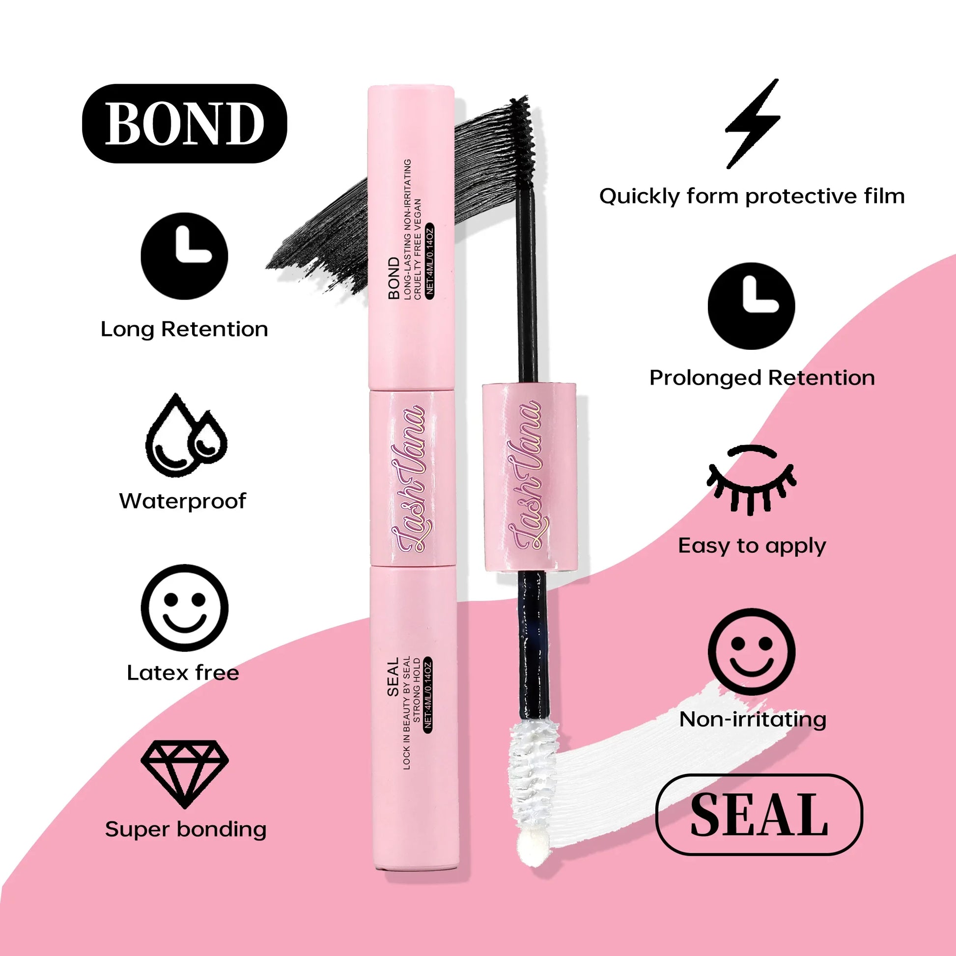 DIY Lashes Extension Kit Eyelashes 200 PCS Clusters Lash Bond and Seal Makeup Tools for Gluing Lashes Gluing Glue Accessories - Nextwave Zone