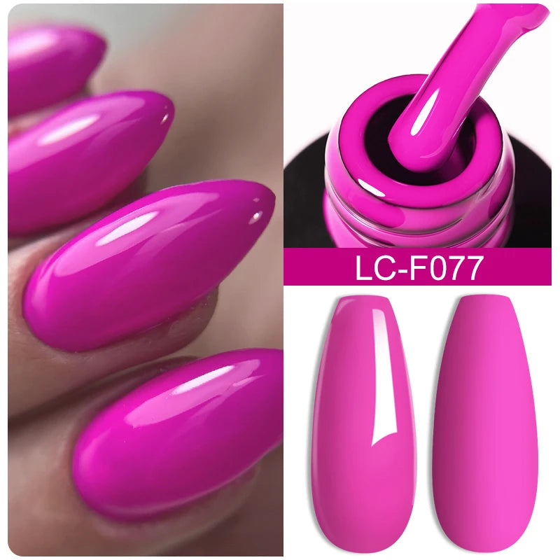 LILYCUTE Pink Purple Color Gel Nail Polish Spring Summer Semi Permanent For Manicure Soak Off Nail Art Gel Varnish - Nextwave Zone