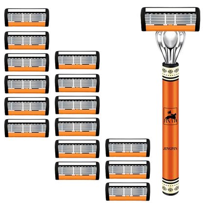 6-Layers Safety Razor Set High Quality Men Razor Sharp Stainless Steel Shaving Changeable Shaver Head Blade ﻿ - Nextwave Zone