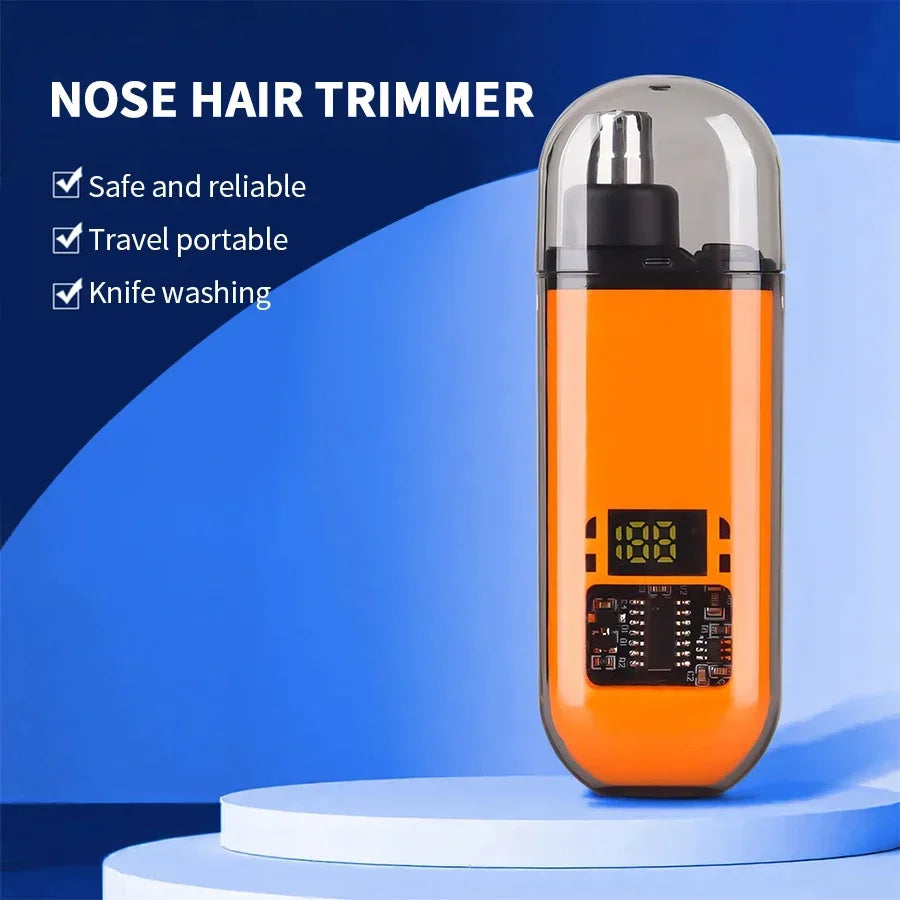 2 In 1 Electric Portable Ear And Nose Hair Trimmer Clipper 2024 Professional Painless Portable Eyebrow For Men - Nextwave Zone