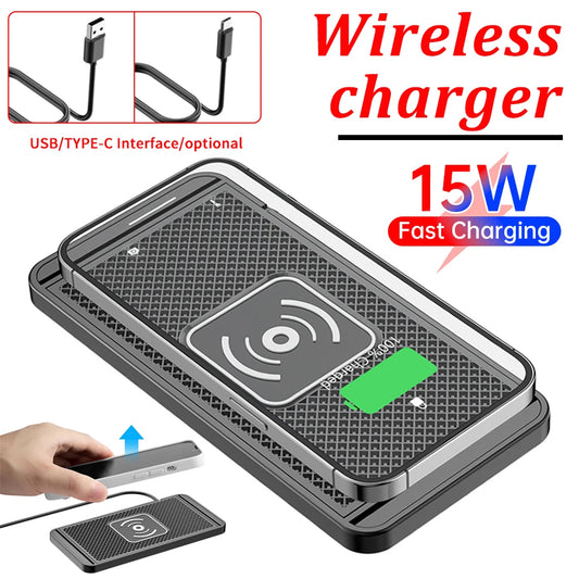 Wireless Charger Can Cut 15W Intelligent Automatic Sensing Suitable For Android, Huawei Fast Charging, Car Home Charger - Nextwave Zone
