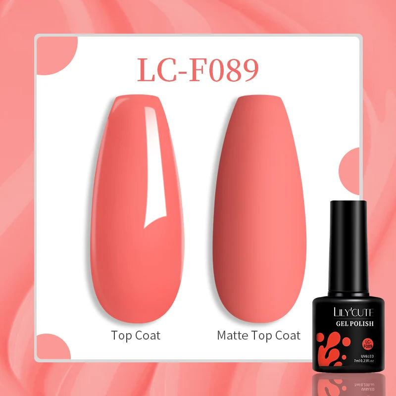 LILYCUTE Pink Purple Color Gel Nail Polish Spring Summer Semi Permanent For Manicure Soak Off Nail Art Gel Varnish - Nextwave Zone