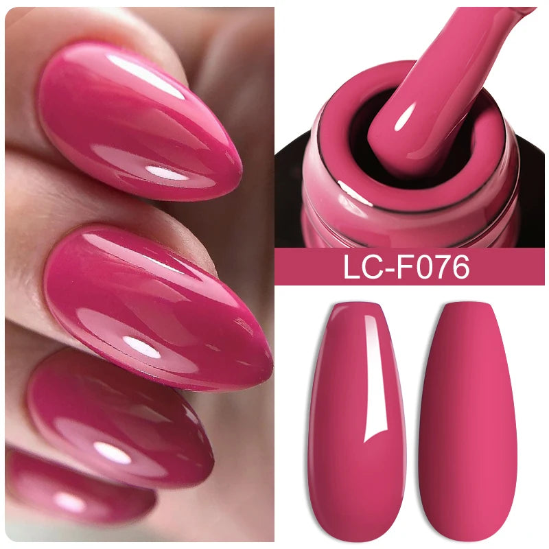 LILYCUTE Pink Purple Color Gel Nail Polish Spring Summer Semi Permanent For Manicure Soak Off Nail Art Gel Varnish - Nextwave Zone