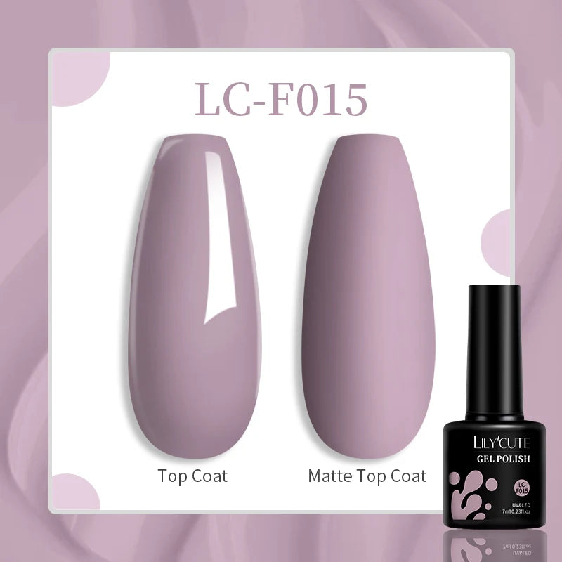 LILYCUTE Pink Purple Color Gel Nail Polish Spring Summer Semi Permanent For Manicure Soak Off Nail Art Gel Varnish - Nextwave Zone