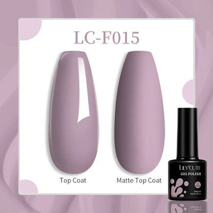 LILYCUTE Pink Purple Color Gel Nail Polish Spring Summer Semi Permanent For Manicure Soak Off Nail Art Gel Varnish - Nextwave Zone