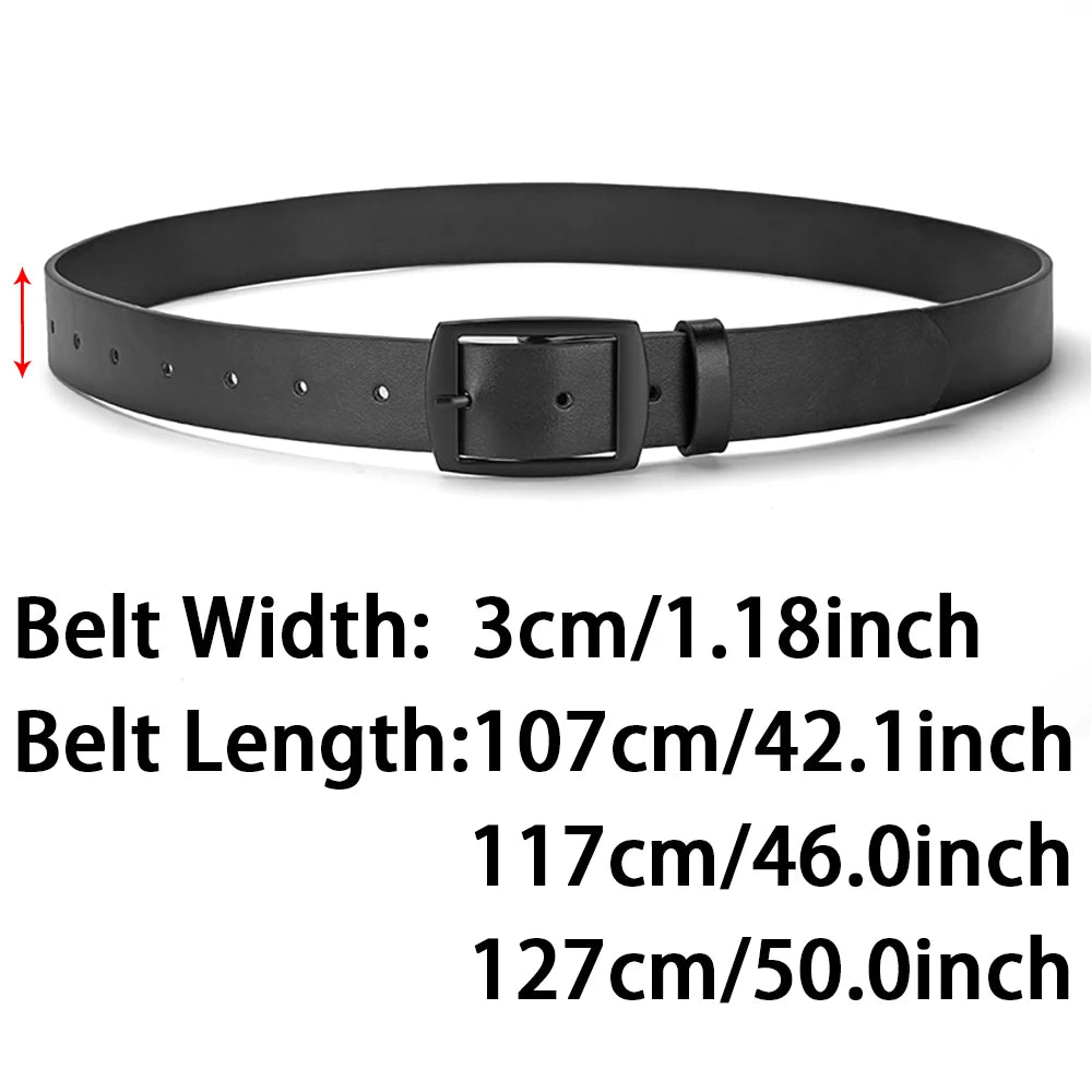 New Luxury Belt for Men PU Leather Belt Metal Pin Buckle High Quality Famous Brand Designer Waist Strap Belt for Jeans Plus Size - Nextwave Zone