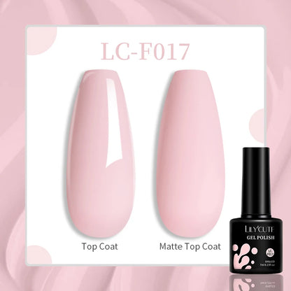 LILYCUTE Pink Purple Color Gel Nail Polish Spring Summer Semi Permanent For Manicure Soak Off Nail Art Gel Varnish - Nextwave Zone