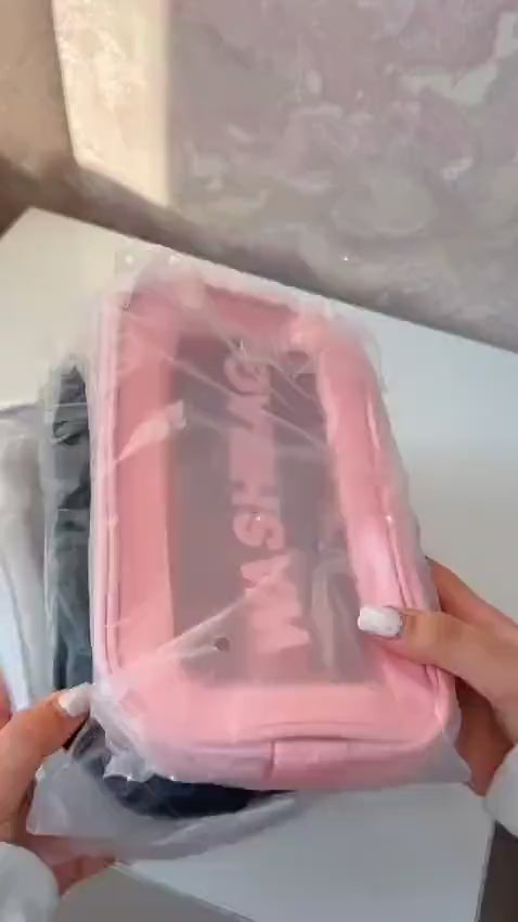 Waterproof PVC Makeup Organizer Bag – Travel Cosmetic Storage Pouch, Easy-to-Clean & Durable